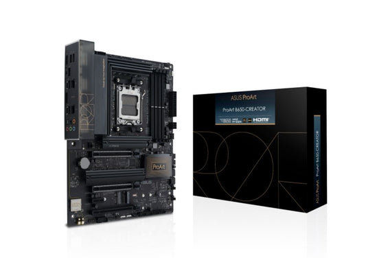 ASUS AMD B650 ProArt B650-CREATOR (AM5) ATX Motherboard 4xDDR5 192GB, 2 x PCIe 4.0 x16 slots, 3 x M.2 slots, 4 x SATA, 2.5Gb Ethernet, 1Gb Ethernet PROART B650-CREATOR
