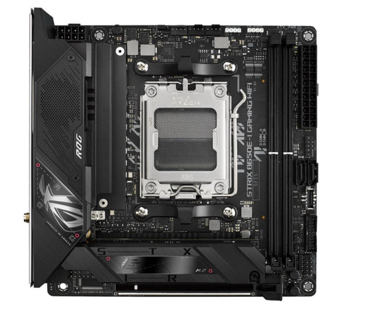 ASUS AMD B650E ROG STRIX B650E-I GAMING WIFI (AM5) Mini-ITX Motherboard, DDR5(2x), 10+2+1 Power Stages, PCIe 5.0 GPU/M.2, USB-C, 2.5Gb LAN, Wi-Fi 6E ROG STRIX B650E-I GAMING WIFI