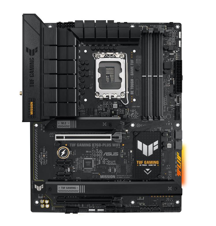 ASUS B760 TUF GAMING B760-PLUS WIFI Intel LGA 1700 ATX Motherboard 128GB, DDR5, 1xPCIe 5.0 x16, 3xM.2, 4 xSATA, 1xHDMI, 1xDP, 1xVGA.2.5Gb Ethernet TUF GAMING B760-PLUS WIFI