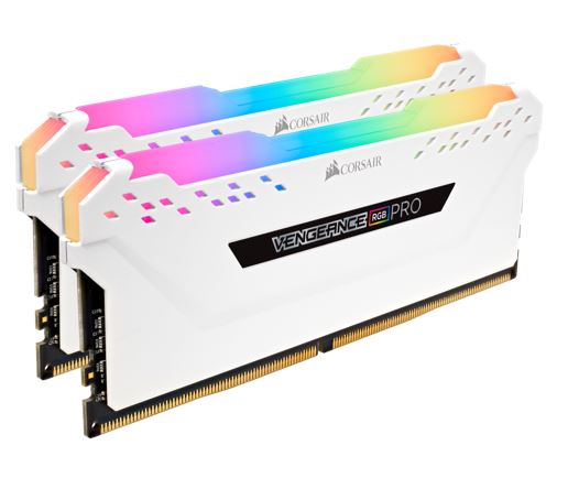 Corsair Vengeance RGB PRO 16GB (2x8GB) DDR4 3000MHz C15 Desktop Gaming Memory White CMW16GX4M2C3000C15W