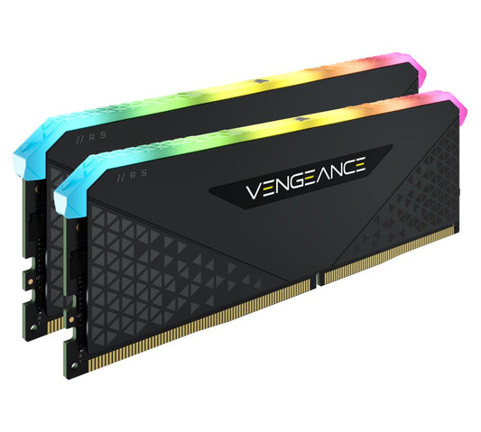 Corsair Vengeance RGB RS 32GB (2x16GB) DDR4 3200MHz C16 16-20-20-38 Black Heatspreader Desktop Gaming Memory CMG32GX4M2E3200C16