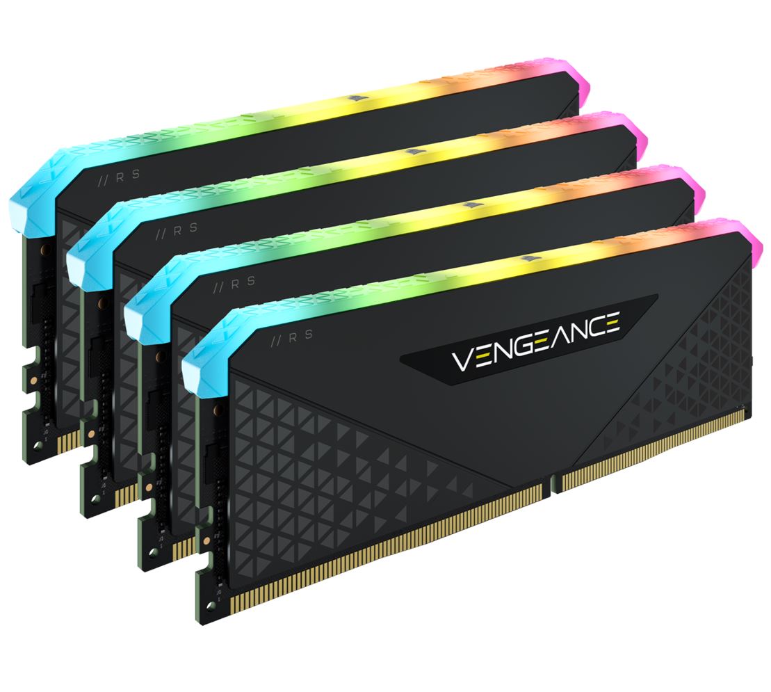 Corsair Vengeance RGB RS 32GB (4x8GB) DDR4 3600MHz C18 18-22-22-42 Black Heatspreader Desktop Gaming Memory EOL - Alternative MECMD4-VRGBRS4X836 CMG32GX4M4D3600C18