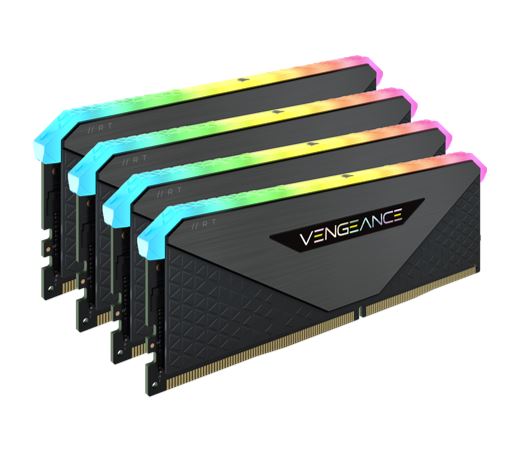 Corsair Vengeance RGB RT 128GB (4x32GB) DDR4 3600MHz C18 18-22-22-42 Black Heatspreader Desktop Gaming Memory for AMD Threadripper CMN128GX4M4Z3600C18