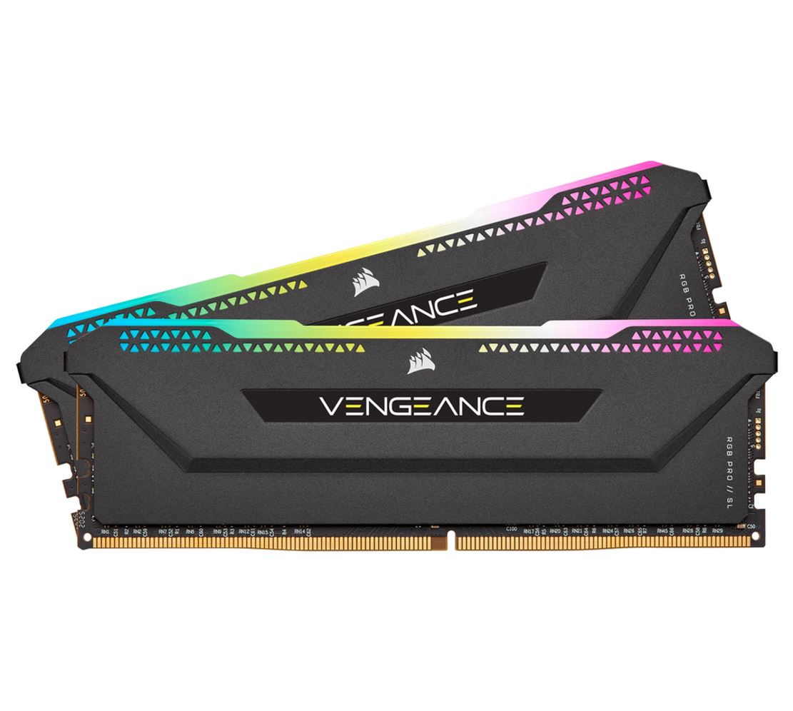 Corsair Vengeance RGB PRO SL 32GB (2x16GB) DDR4 3200Mhz C16 Black Heatspreader Desktop Gaming Memory CMH32GX4M2E3200C16