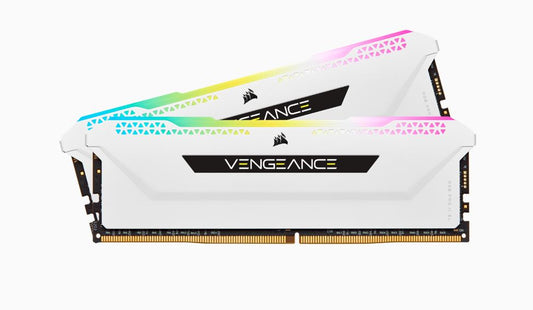 Corsair Vengeance RGB PRO SL 32GB (2x16GB) DDR4 3200Mhz C16 White Heatspreader Desktop Gaming Memory CMH32GX4M2E3200C16W