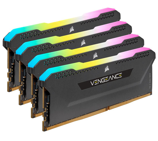Corsair Vengeance RGB PRO SL 32GB (4x8GB) DDR4 3600Mhz C18 Black Heatspreader Desktop Gaming Memory CMH32GX4M4D3600C18