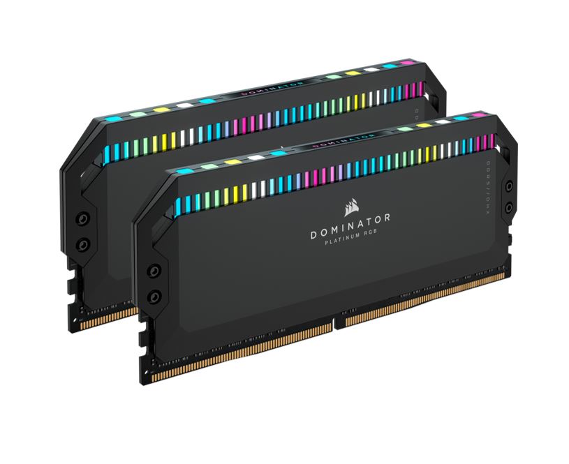 Corsair Dominator Platinum RGB 32GB (2x16GB) DDR5 UDIMM 5600Mhz C36 1.25V Black Desktop PC Gaming Memory  CMT32GX5M2B5600C36