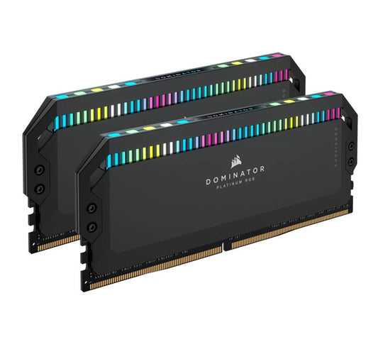 Corsair Dominator Platinum RGB 64GB (4x16GB) DDR5 UDIMM 6600Mhz C32 1.1V Black Desktop PC Gaming Memory CMT64GX5M4B6600C32