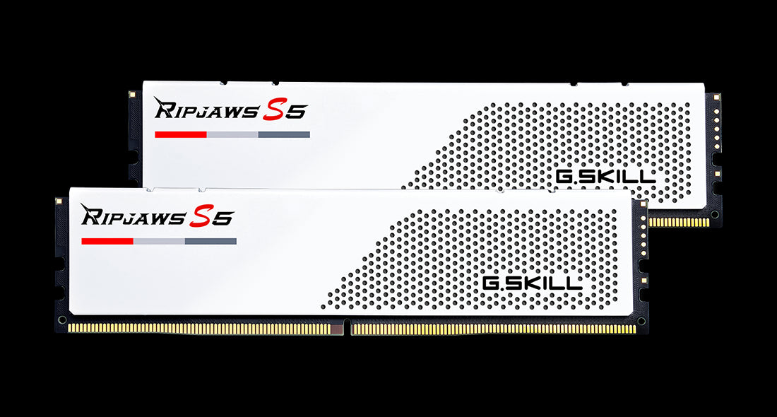 G.SKILL F5-5200J3636C16GX2-RS5W 32GB (2 x 16GB)/ DDR5 5200 MT/s/ Timings 36-36-36-83/ Voltage 1.2V/ Ripjaws S5 F5-5200J3636C16GX2-RS5W