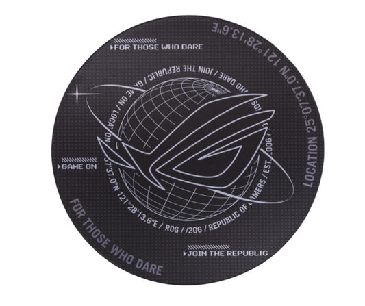 ASUS ROG Cosmic Special Edition Gaming Floor Mat, Firmly In Place, Resists Curling, Suppresses Noise Made By Chair Casters (OS106 ROG MAT/BK//4 IN 1/) ROG COSMIC MAT