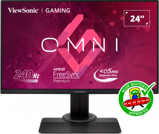 ViewSonic 24'' 240 Hz 0.5ms GTG, IPS FHD, HDR400, 350 cd/m², BLUR BUSTERS 2.0, FPS, RTS, MOBA Game mode, HAS, XG2431 Professional Gaming Monitor XG2431