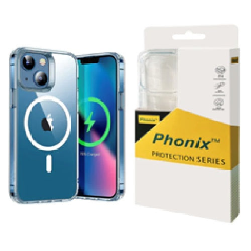 Phonix Apple iPhone 16e/ iPhone15/ iPhone 14/ iPhone 13 (6.1') Clear Rock Shockproof Case With MagSafe - Ultra-thin, Lightweight, 10 Years Warranty 6976552040242
