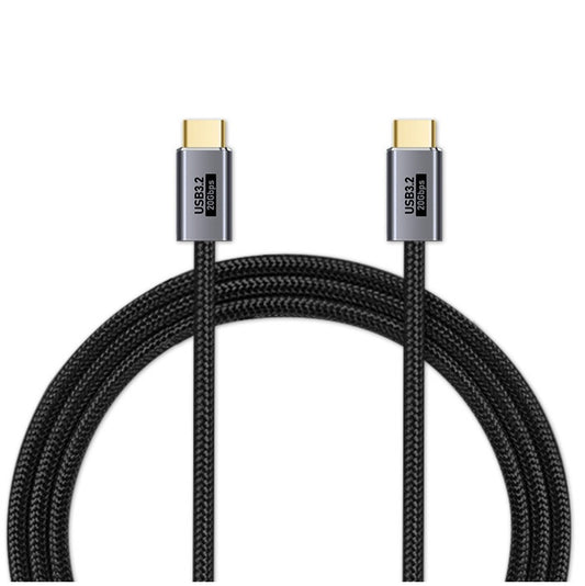 Pisen Braided USB-C to USB-C (3.2 Gen2) Cable (1M) - Black, 5A/100W PD, 20Gbps Data Transfer Speed, 8K@60Hz Video, Best for Laptop & other USB-C devices 6976552041058