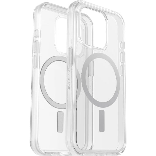 OtterBox Symmetry+ MagSafe Apple iPhone 15 Pro (6.1') Case Clear - (77-93026), Antimicrobial, DROP+ 3X Military Standard, Raised Edges 77-93026