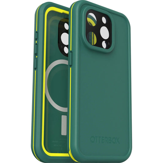 OtterBox Fre MagSafe Apple iPhone 15 Pro (6.1') Case Pine (Green) - (77-93406), DROP+ 5X Military Standard, 2M WaterProof, Built-In Screen Protector 77-93406