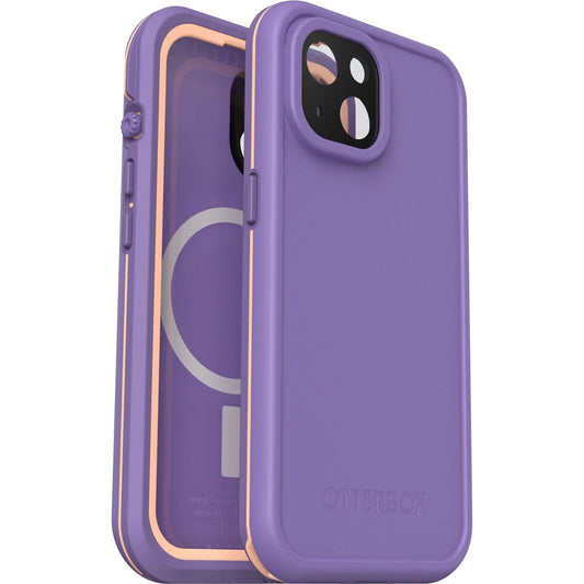 OtterBox Fre MagSafe Apple iPhone 15 (6.1') Case Rule of Plum (Purple) - (77-93440), DROP+ 5X Military Standard, 2M WaterProof, Built-In Screen Protector 77-93440