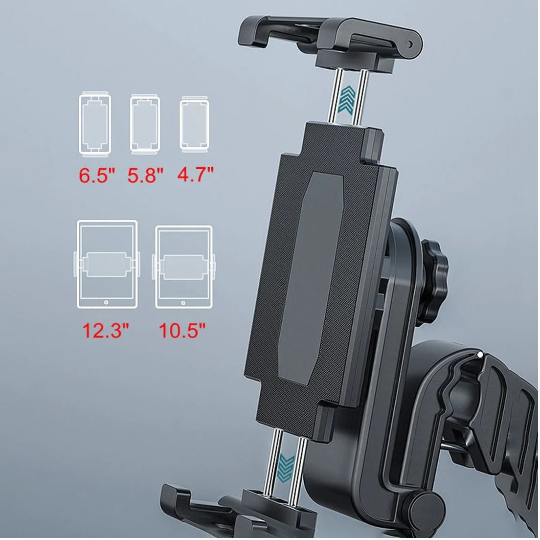 USP Universal In-Car Tablet Mount Dash Windscreen Holders - Black, Compatible with tablets 7-11.9', Portrait/landscape viewing, Perfect mounting AIUICTM