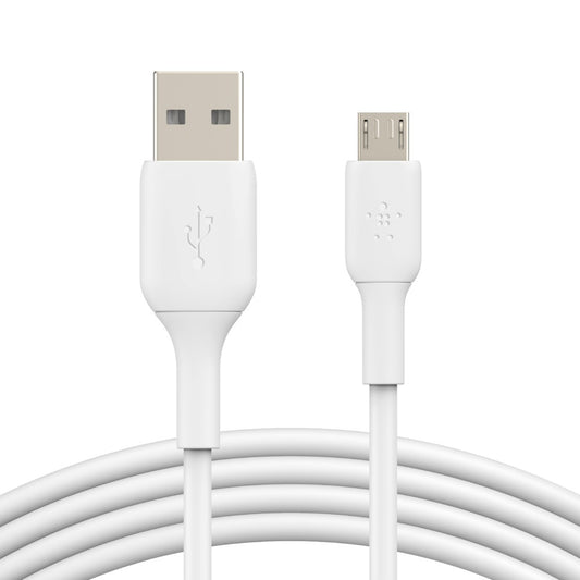 Belkin BoostCharge Micro-USB to USB-A Cable (1m/3.3ft) - White (CAB005bt1MWH), 7.5W, 480Mbps, 8, 000+ bends tested, USB-IF Certified CAB005bt1MWH