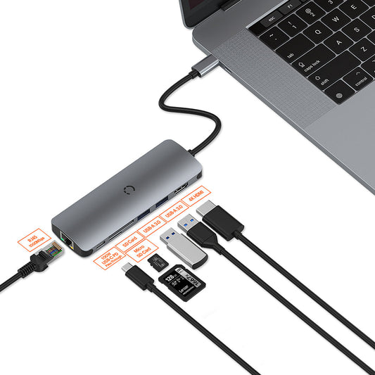 Cygnett Unite DeskMate 7-in-1 USB-C Multiport Hub Adapter Dock-(CY3319HUBC2)2xUSB-A 1xUSB-C 100W PD 1x4K HDMI 5GBPS Speed, 2Years Warranty CY3319HUBC2