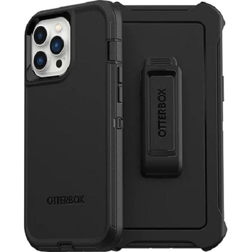 OtterBox Defender Apple iPhone 13 Pro Max / iPhone 12 Pro Max Case Black - (77-83430), DROP+ 4X Military Standard, Multi-Layer, Included Holster, Rugged 77-83430