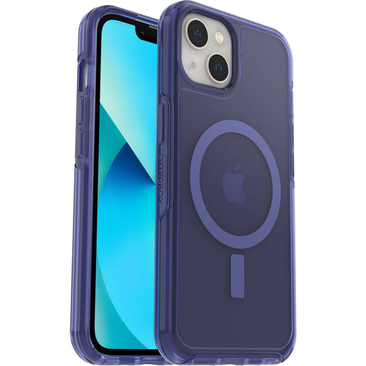 OtterBox Symmetry+ Clear MagSafe Apple iPhone 13 Case Feelin Blue - (77-85645), Antimicrobial, DROP+ 3X Military Standard, Raised Edges, Ultra-Sleek 77-85645