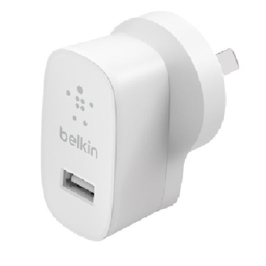 Belkin BoostCharge USB-A Wall Charger (12W) - White(WCA002auWH), Compatible with any USB-A devices, Lightweight Charger, Compact, Fast & Travel Ready, 2YR WCA002auWH