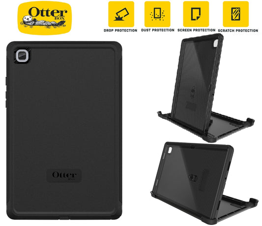 OtterBox Defender Samsung Galaxy Tab A7 (10.4') Case Black - (77-80626), DROP+ 2X Military Standard, Built-in Screen Protection, Multi-Position 77-80626