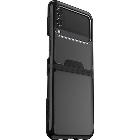 OtterBox Symmetry Flex Samsung Galaxy Z Flip3 5G (6.7') Case Black Crystal (Clear/Black) - (77-84199), Antimicrobial, DROP+ 2X Military Standard 77-84199