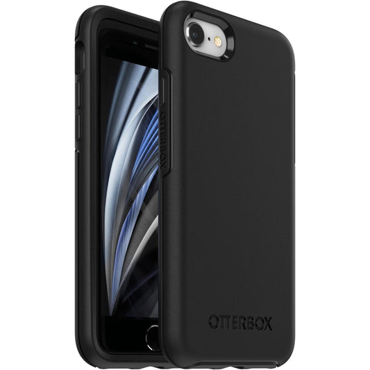 OtterBox Symmetry Apple iPhone SE (3rd & 2nd Gen) and iPhone 8/7 Case Black - (77-56669), Antimicrobial, DROP+ 3X Military Standard, Raised Edges 77-56669