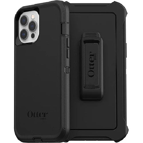 OtterBox Defender Apple iPhone 12 Pro Max Case Black - (77-65449), DROP+ 4X Military Standard, Multi-Layer, Included Holster, 7 Years Warranty 77-65449