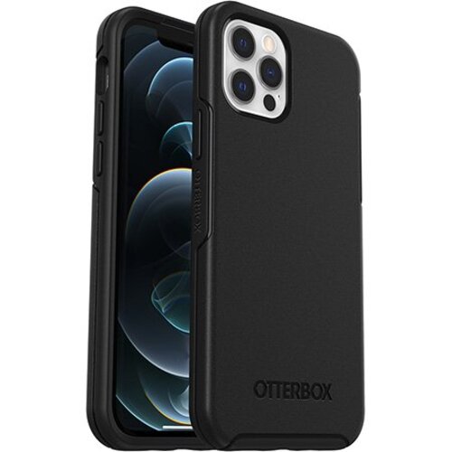 OtterBox Symmetry Apple iPhone 12 / iPhone 12 Pro Case Black - (77-65414), DROP+ 3X Military Standard, Raised Edges, Ultra-Sleek, 7 Years Warranty 77-65414