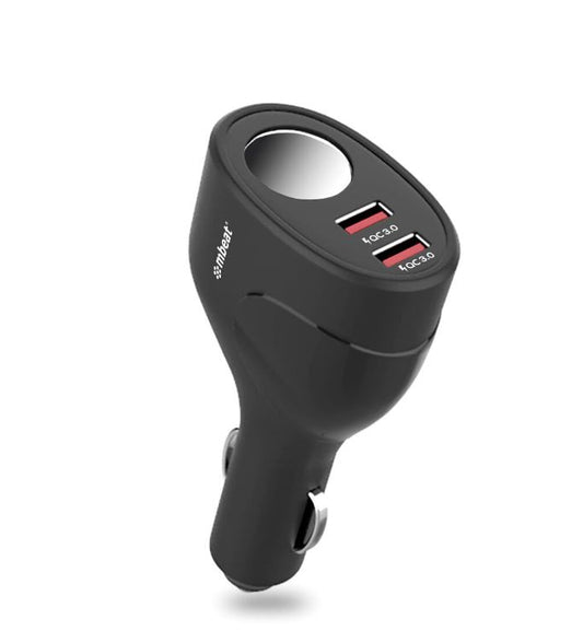 mbeat Gorilla Power Dual Port QC3.0 Car Charger and Cigarette Lighter Extender MB-CHGR-C18