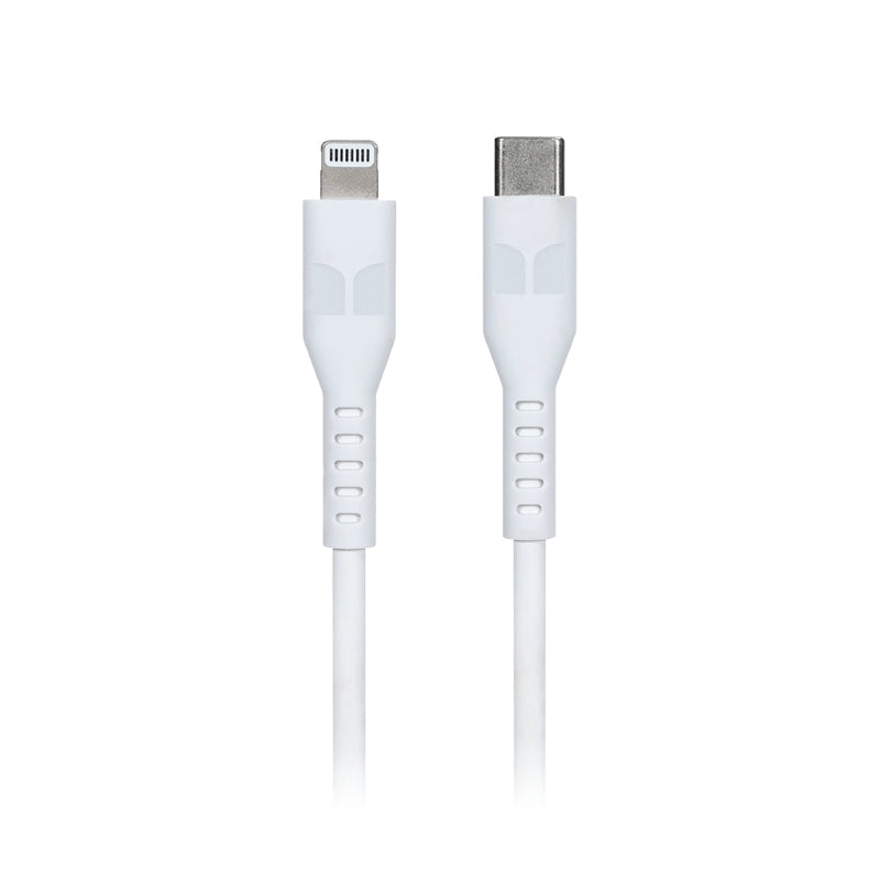 Monster Lightning to USB-C Thermo Plastic Elastometer Cable - White 2m  - MT-2MLTOCTW