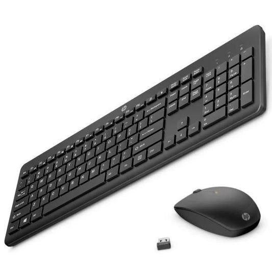HP 235 USB Wireless Keyboard & Mouse Combo Reduced-sized & Low-Profile Quiet Keys Easy Cleaning Plug & Play for Notebook Desktop PC MAC 1Y4D0AA