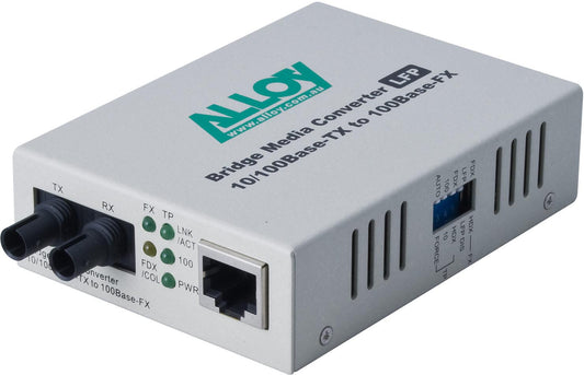 Alloy FCR200ST 10/100Base-TX to 100Base-FX Multimode Fibre (ST) Converter with LFP via FEF or FM. 2Km FCR200ST