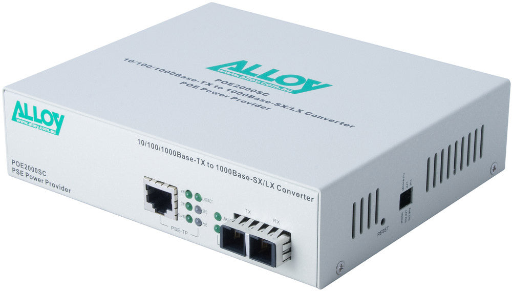 Alloy POE3000SFP 10/100/1000Base-T PoE+ RJ-45 to SFP Converter. POE3000SFP