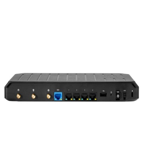 Cradlepoint E102 Small Branch Enterprise Router, Cat 7 LTE, Essential Plan, 2x SMA cellular connectors, 5x GbE RJ45 Ports, Dual SIM, 3 Year NetCloud  BK03-0102C7D-GM