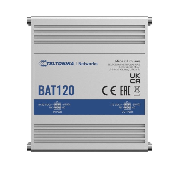 Teltonika Mini UPS, Two 4-pin DC ports Power Supply, DIN rail and surface mounting options - 6hrs Runtime at Full Load BAT120000300