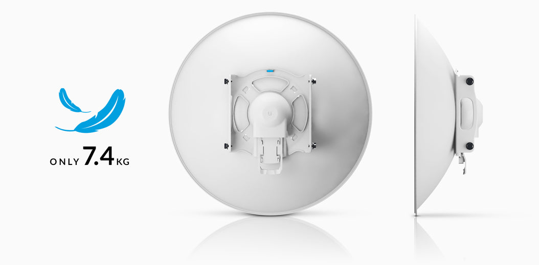 Ubiquiti UISP 5GHz RocketDish 30dBi With Rocket Kit Light Weight. 2x2 Dual-polarity Performance. Compatible With Rocket Prism 5AC RD-5G30-LW