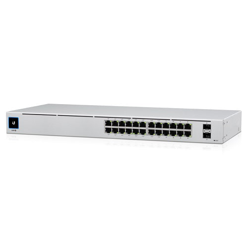 Ubiquiti UniFi 24 Port Managed Gigabit Switch, 16x PoE+ Ports, 8x Gigabit Ethernet Ports, 2xSFP - 95W - Touch Display - Fanless - GEN2, 2Yr Warr USW-24-POE