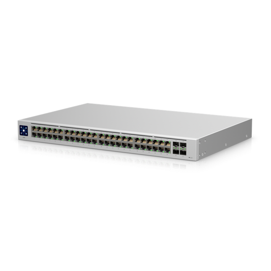 Ubiquiti UniFi USW-48, 48-port Managed Gigabit Layer2 Switch - 48x Gigabit Ethernet Ports 4x SFP Port Touch Display,  USW-48