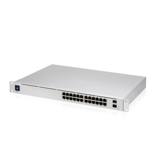 Ubiquiti UniFi 24 port Managed Gigabit Layer2 & Layer3 Switch, Auto-sensing 802.3at PoE+ & 802.3bt PoE, SFP+, Touch Display - 400W GEN2,  USW-PRO-24-POE