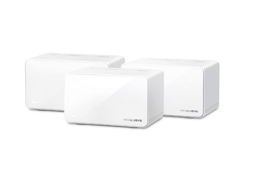 Mercusys Halo H90X(3-pack) AX6000 Whole Home Mesh Wi-Fi 6 System, 6000 Mbps Dual Band Wi-Fi, Up to 800 Square Meters, 1148/4804 Mbps, MU-MIMO (WIFI6) Halo H90X(3-pack)