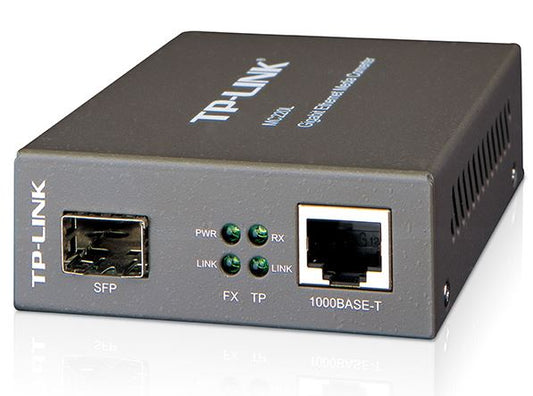 TP-Link MC220L Gigabit Single & Multi-Mode SFP Media Converter - IEEE 802.3ab/802.3z, 0.55km Multi-mode, 10km Single-Mode MC220L