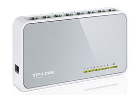 TP-Link TL-SF1008D 8-port 10/100M Desktop Switch, 8 10/100M RJ45 ports, Plastic case, Supports Auto MDI/MDIX TL-SF1008D