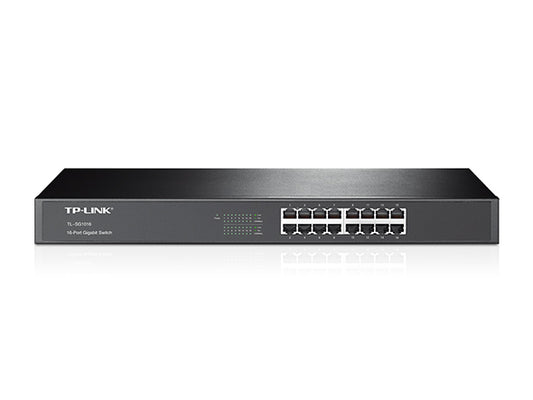 TP-Link TL-SG1016D 16-Port Gigabit Desktop/Rackmount Unmanaged Switch Energy-efficient Supports MAC Plug&play 32Gbps Switching Capacity TL-SG1016D