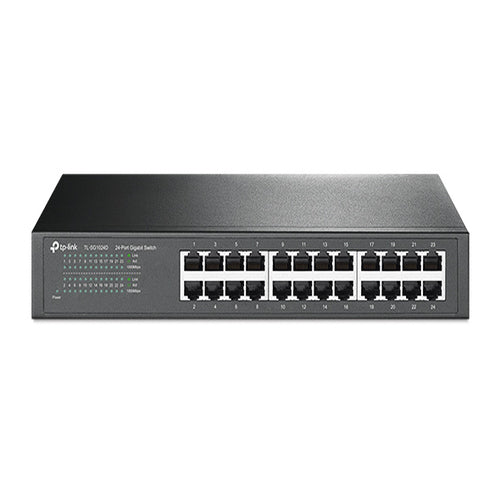 TP-Link TL-SG1024D 24-Port Gigabit Desktop/Rackmount Unmanaged Switch energy-efficient Supports MAC Plug & play 48Gbps Switching Capacity TL-SG1024D