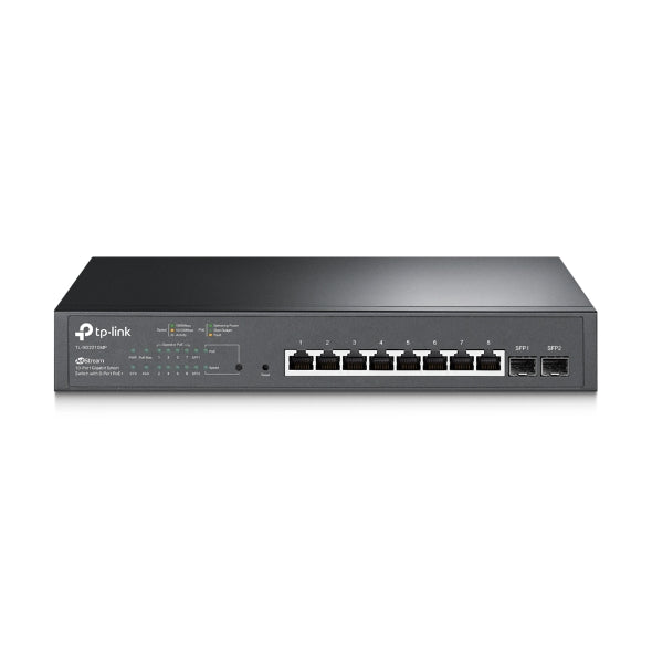 TP-Link SG2210MP 10-Port Gigabit Smart Switch with 8-Port PoE+ 1xFan 14.9Mpps Support Omada SDN, 802.1p CoS/DSCP QOS, IGMP Snoop Rack Mountable SG2210MP