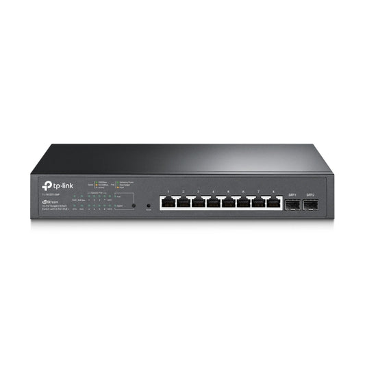 TP-Link SG2210MP 10-Port Gigabit Smart Switch with 8-Port PoE+ 1xFan 14.9Mpps Support Omada SDN, 802.1p CoS/DSCP QOS, IGMP Snoop Rack Mountable SG2210MP