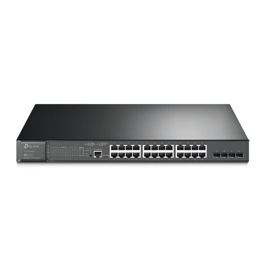 TP-Link SG3428MP Omada 28-Port PoE+ Gigabit L2+ Managed Switch with 4 SFP Slots, Integration with Omada SDN Controller, Static Routing, OAM, 802.1Q VLA SG3428MP